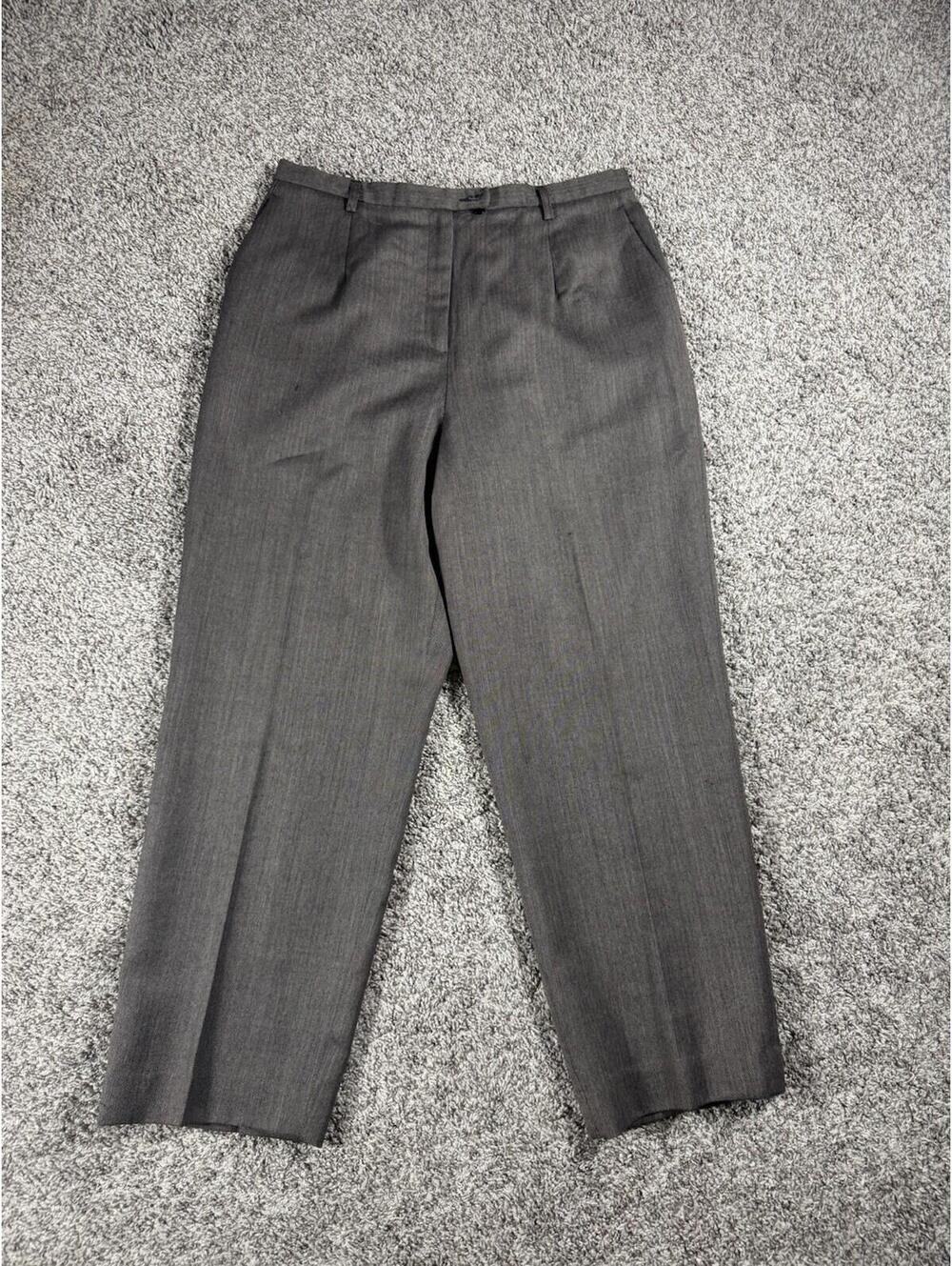 Pendleton Vintage Brown100% Virgin Wool Trousers High Waist Straight Leg Size 12